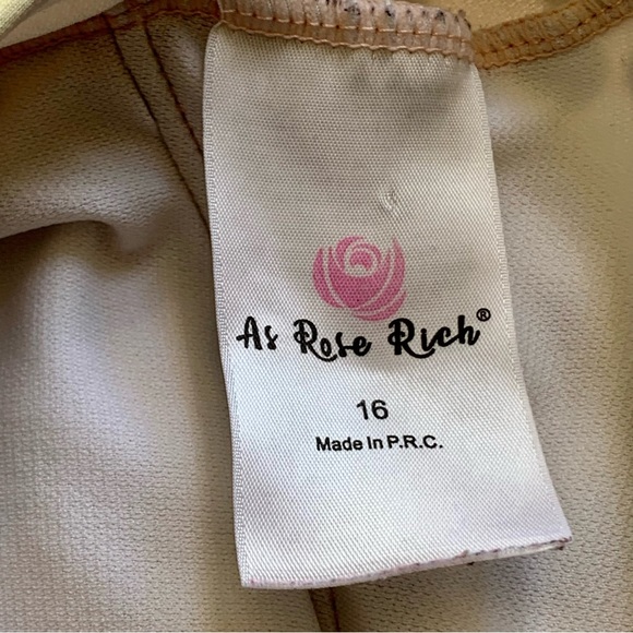 As Rose Rich One Piece Halter Swimsuit Girl’s Sz 16 Ruffles Multi Colour Print - Picture 7 of 9